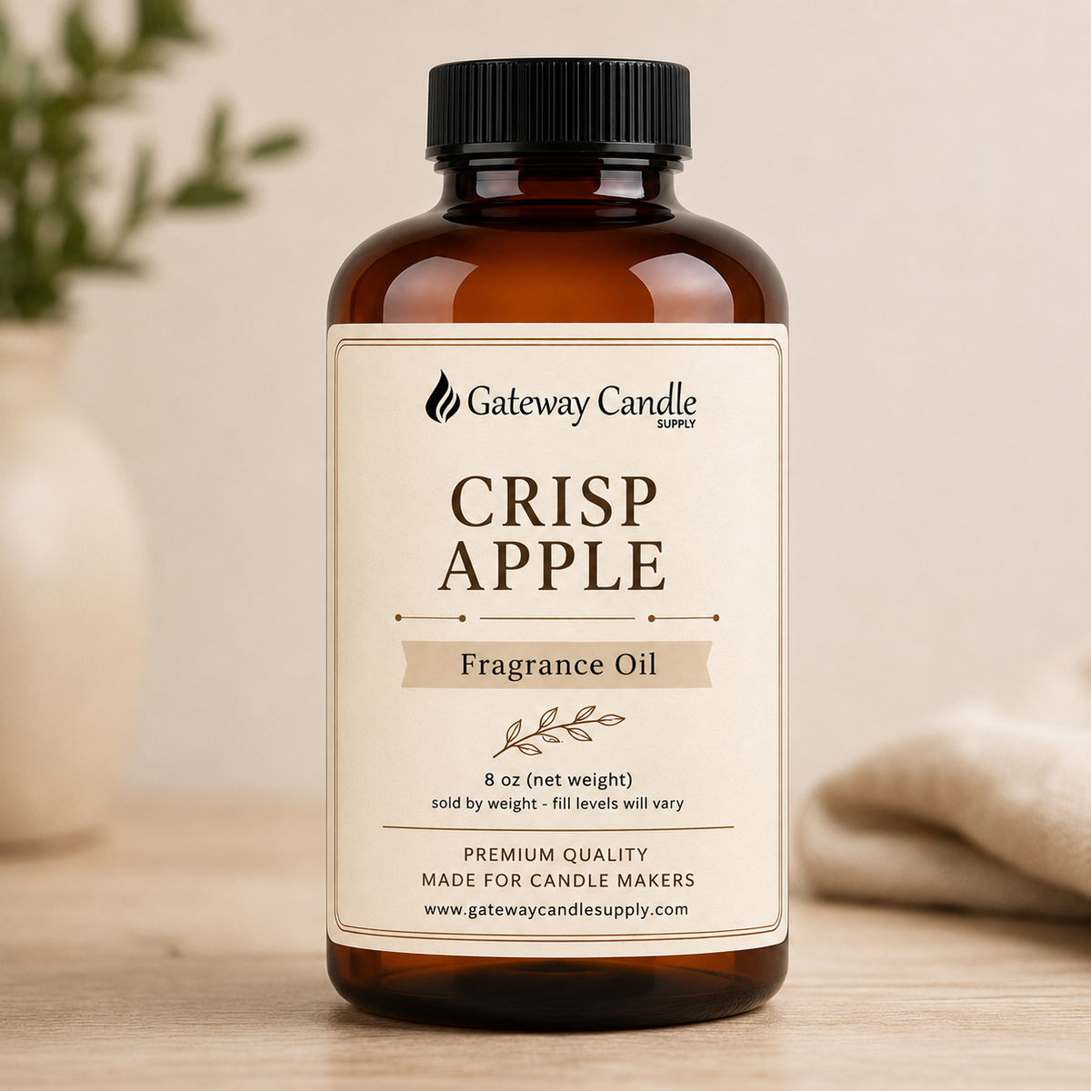 Crisp Apple fragrance oil bottle by Gateway Candle Supply