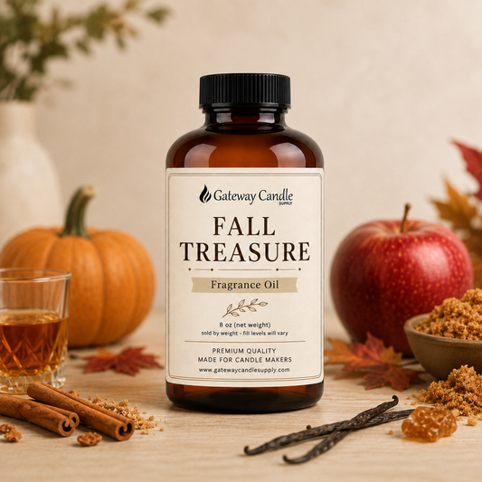 Fall Treasure fragrance oil with pumpkin apple cinnamon vanilla maple and bourbon