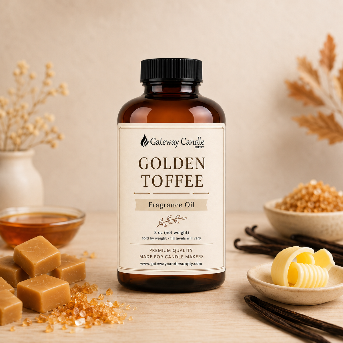 Golden Toffee fragrance oil with toffee butter vanilla maple and caramelized sugar