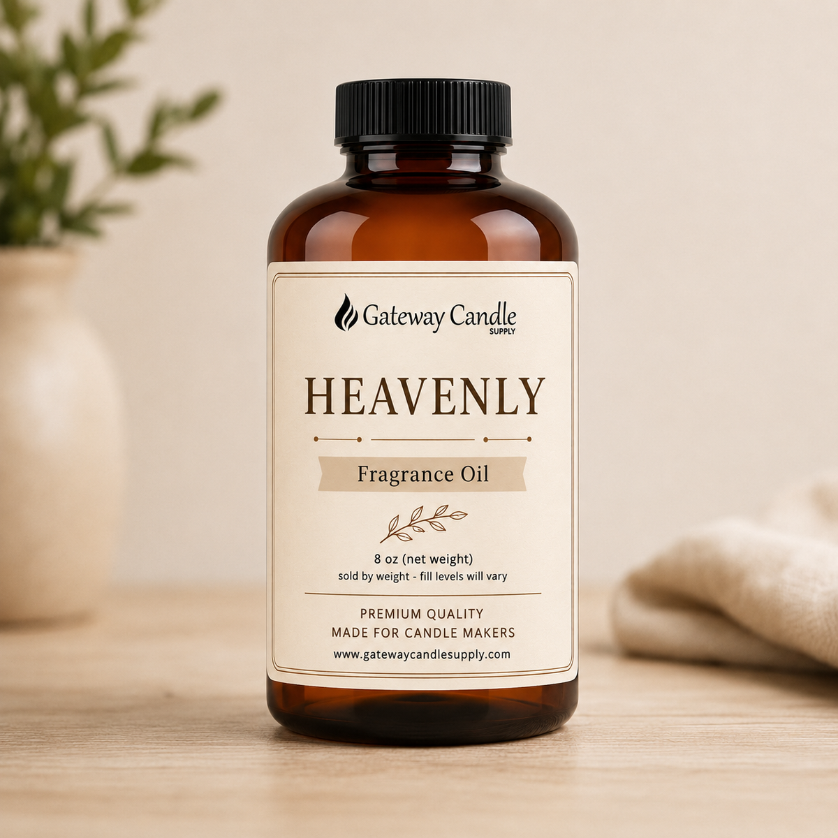 Heavenly fragrance oil bottle by Gateway Candle Supply