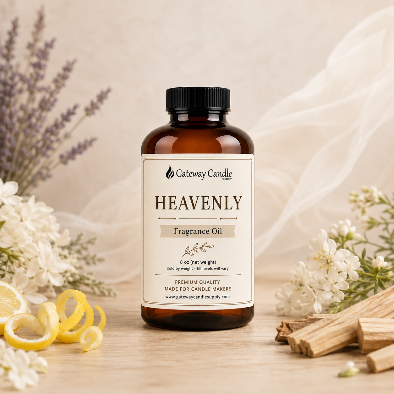 Heavenly fragrance oil with citrus lavender white florals and sandalwood
