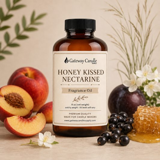 Honey Kissed Nectarine fragrance oil with nectarine peach currant plum honey and blossoms