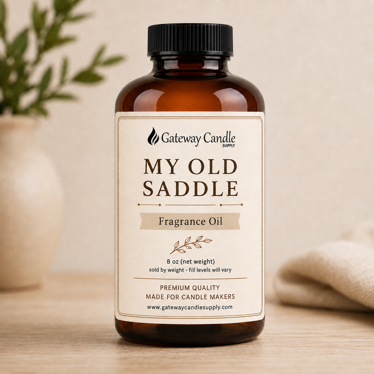 My Old Saddle fragrance oil bottle by Gateway Candle Supply